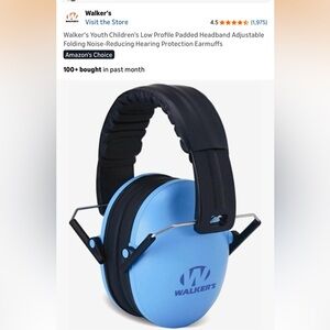 Walker's Youth Children's Padded Noise-Reducing Hearing Protection Earmuffs